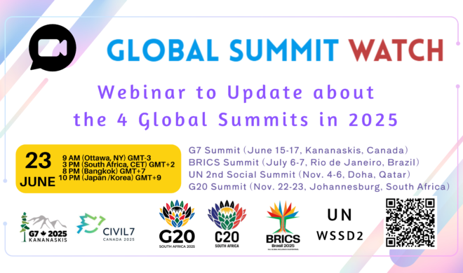 Webinar to Update about the 4 Global Summits in 2025 (23 June 2025)