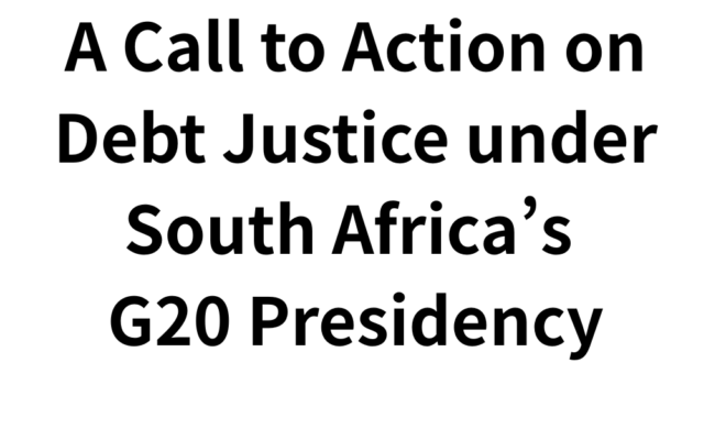 Civil society urges South Africa's G20 presidency to take "far stronger" position on debt reform