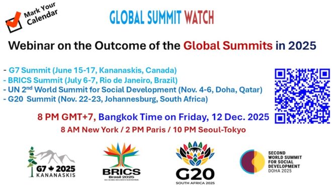 Global Summit Watch Webinar on the Outcome of the Global Summits in 2025