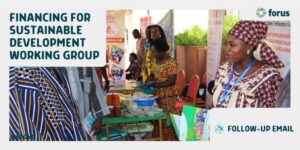 【登壇報告】Forus「持続可能な開発に向けた資金ワーキンググループ」会合
