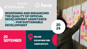 【9/20開催】持続可能な開発のための政府開発援助（ODA）の質の再定義と向上：国連未来サミット