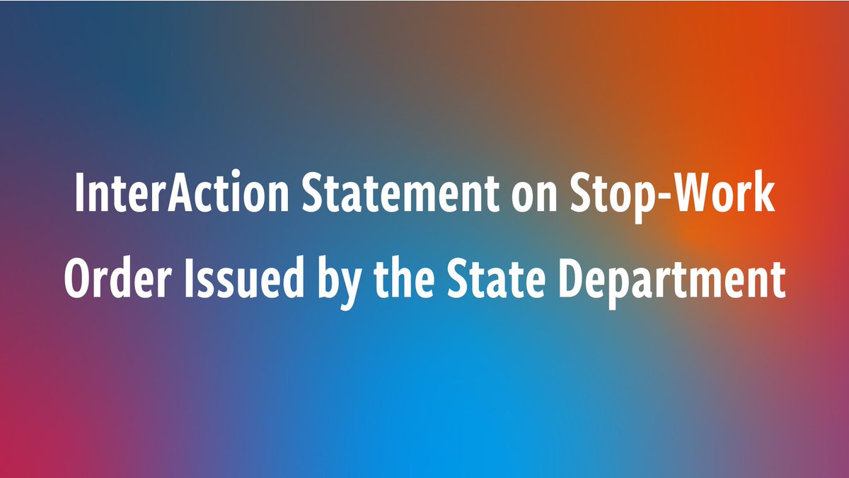 【情報提供】米国政府による「対外援助の再審査と再編成」およびNGOの反応