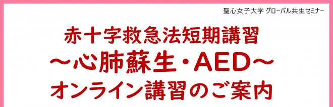 赤十字救急法短期講習 ～心肺蘇生・AED～ オンライン講習会