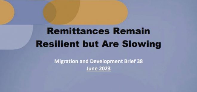 【7月12日（水）開催】世界銀行モーニングセミナー第169回「移住と開発：送金は引き続き強靭、しかし減速している 2023年6月版」