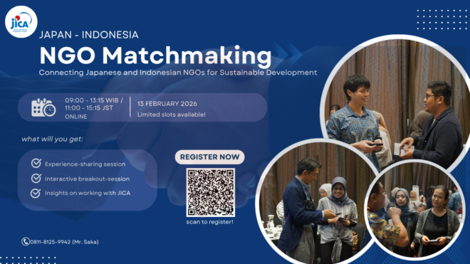 【参加者募集】NGO Matchmaking: Connecting Japanese and Indonesian NGOs for Sustainable Development